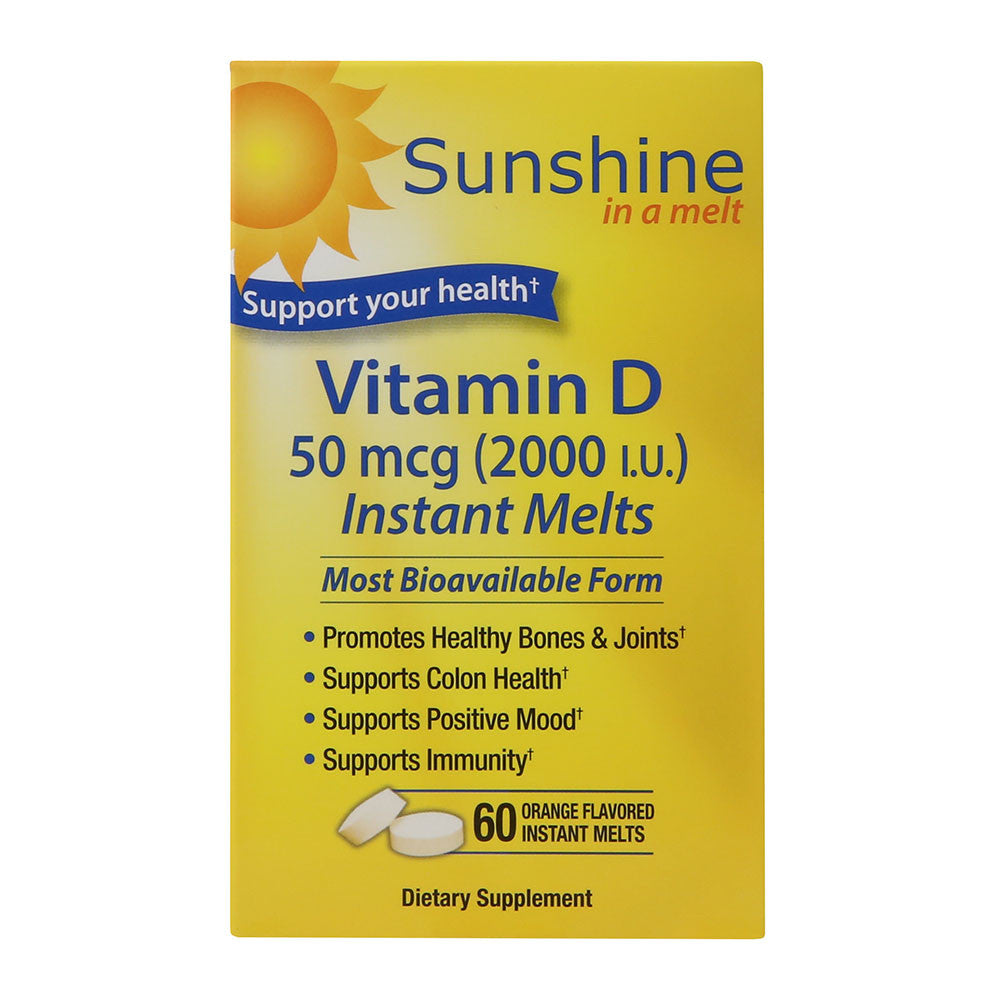 Windmill Sunshine Melt Vitamin D 2000Iu Quick Melt Tablets, 60 Ea